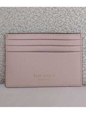Kate Spade Light Pink Leather Card Case Holder Wallet